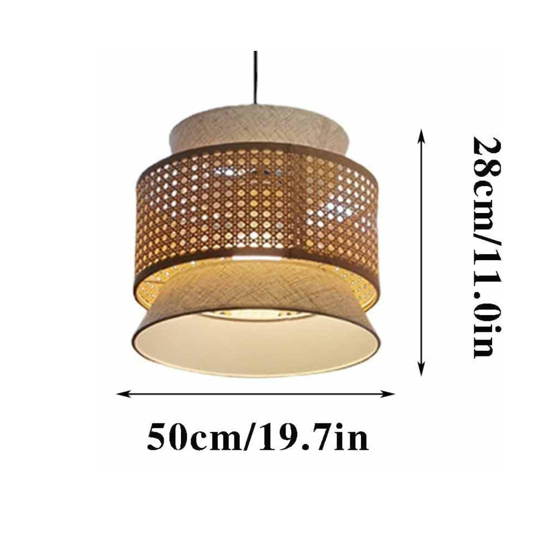 Boho Handwoven Bamboo Pendant Light