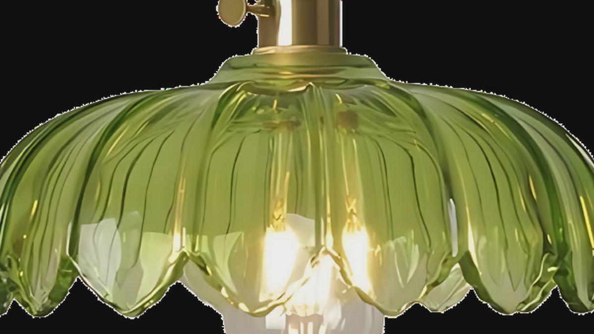 Sollie product film: Emerald Lotus Retro Glass Pendant Light