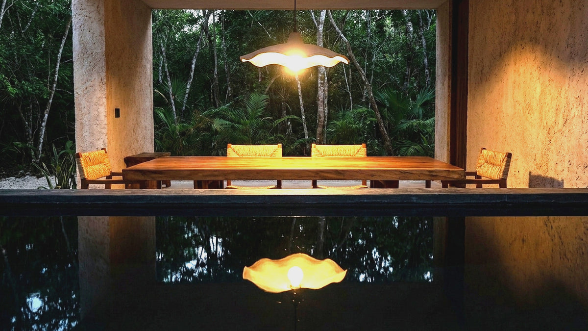 Sollie product film: Nordic Wabi-Sabi Flower-Shaped Cement Pendant Light