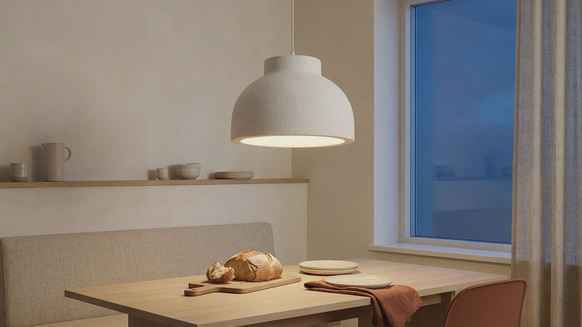 Sollie product film: Nordic Bowl Minimalist Polystyrene Pendant Light