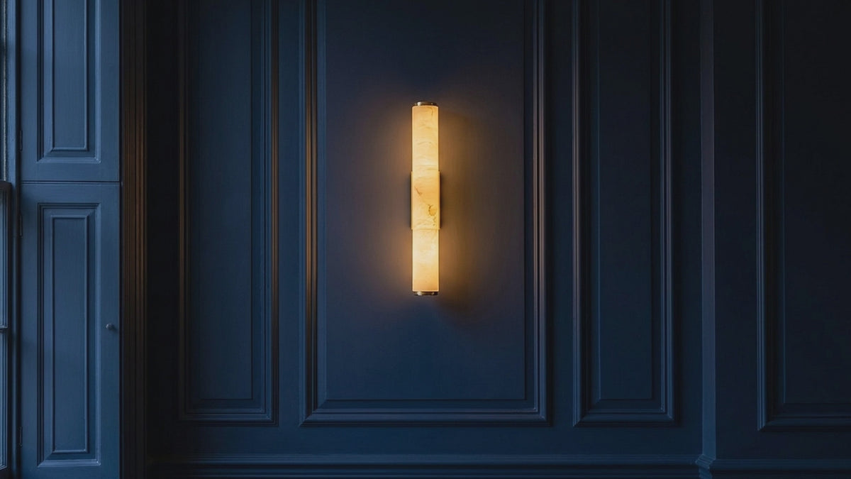 Sollie product film: Callisto Spanish Marble Copper Modern Minimalist Wall Lamp