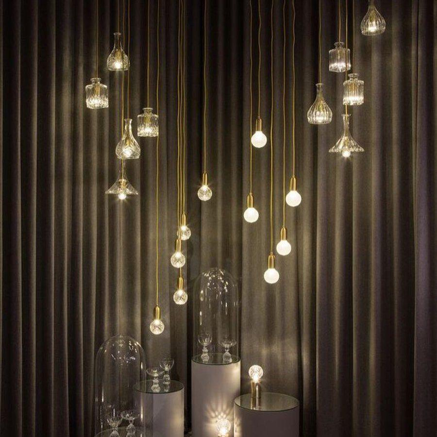 Nordic Design Crystal Bulb Pendant Light