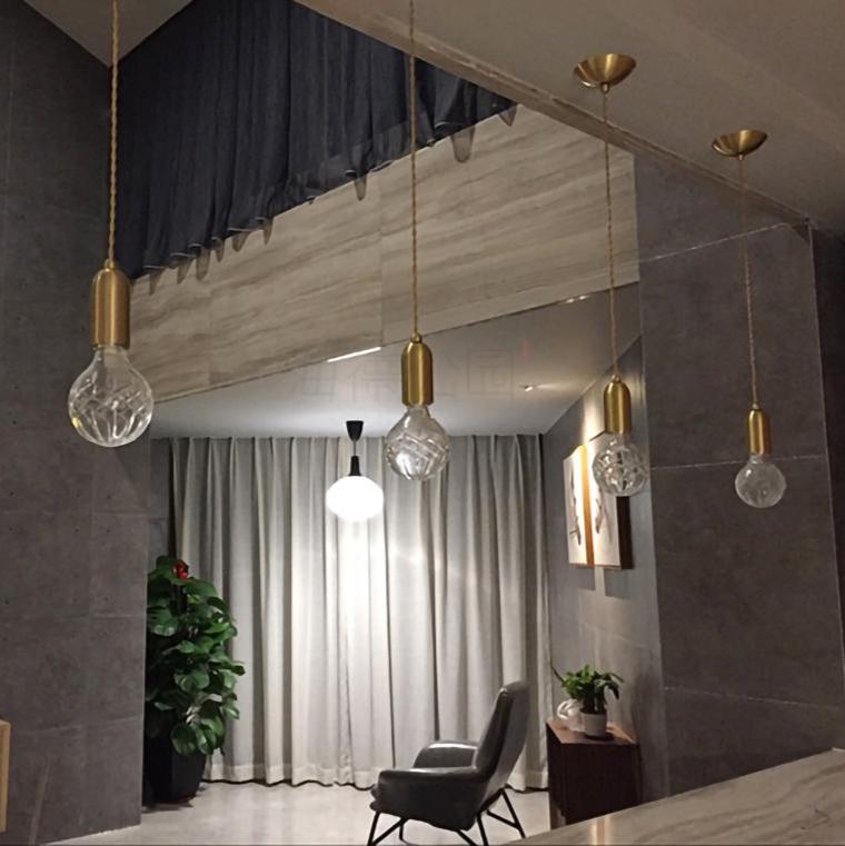 Nordic Design Crystal Bulb Pendant Light