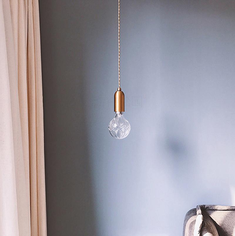 Nordic Design Crystal Bulb Pendant Light