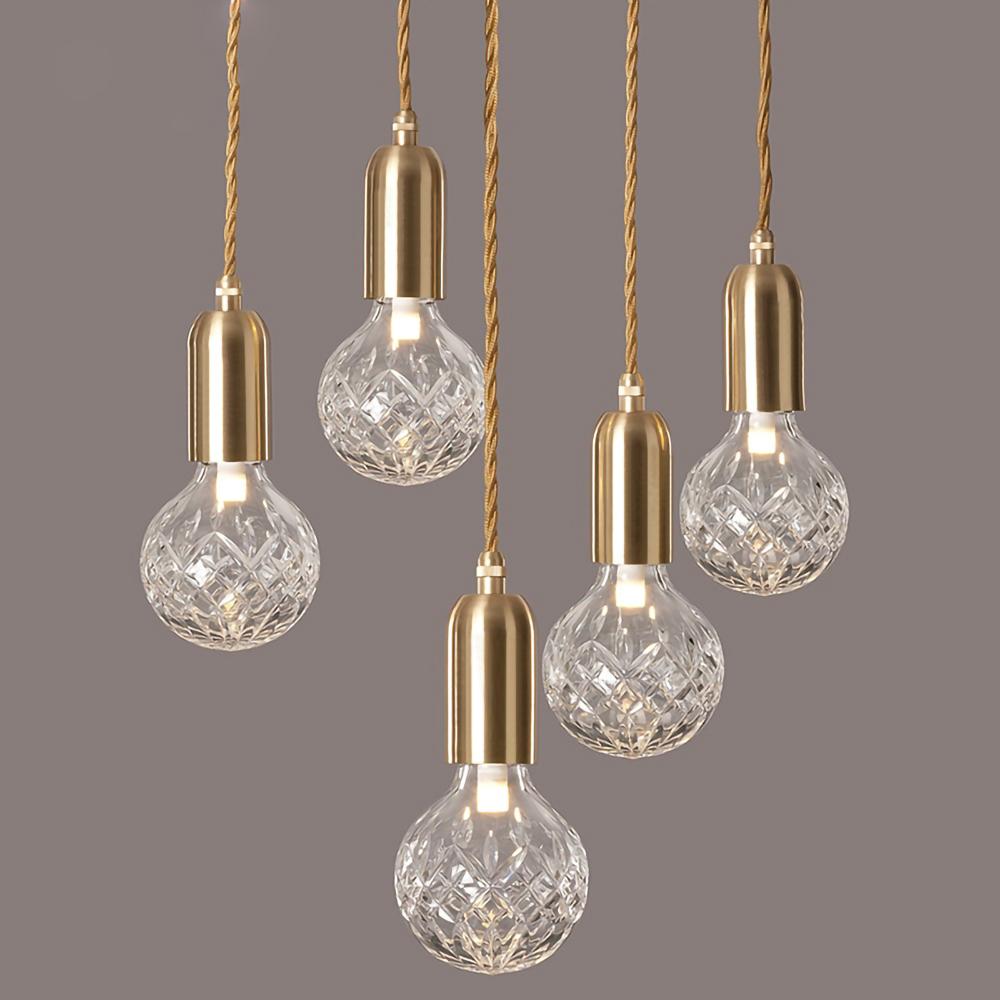 Nordic Design Crystal Bulb Pendant Light