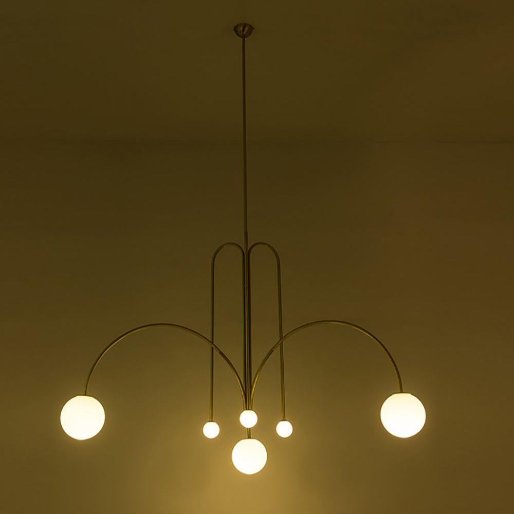 Nordic Gran Finale Nordic White Glass Metal Pendant Light
