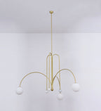 Nordic Gran Finale Nordic White Glass Metal Pendant Light