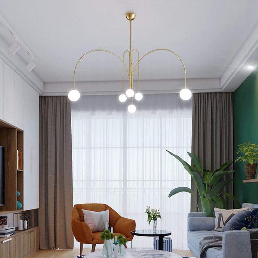 Nordic Gran Finale Nordic White Glass Metal Pendant Light