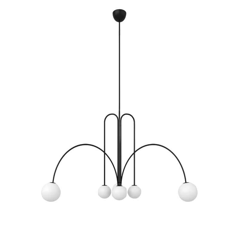 Nordic Gran Finale Nordic White Glass Metal Pendant Light