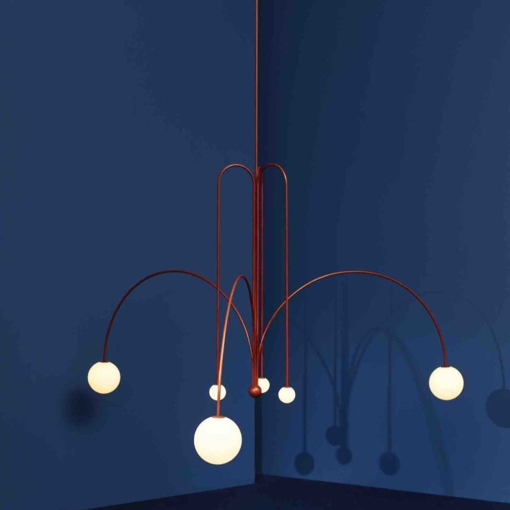 Nordic Gran Finale Nordic White Glass Metal Pendant Light