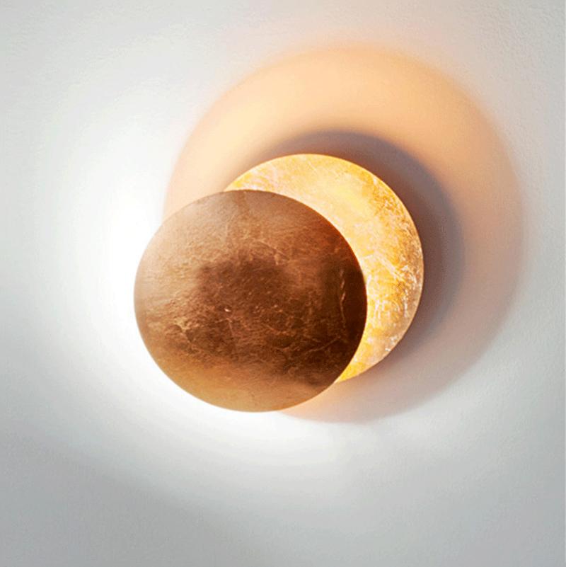 Round Circle Rotating Lederam Wall Light