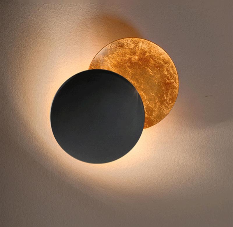 Round Circle Rotating Lederam Wall Light