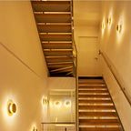 Round Circle Rotating Lederam Wall Light