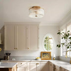 Lorienne Farmhouse Striped Glass Ceiling Light