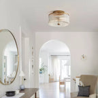 Lorienne Farmhouse Striped Glass Ceiling Light