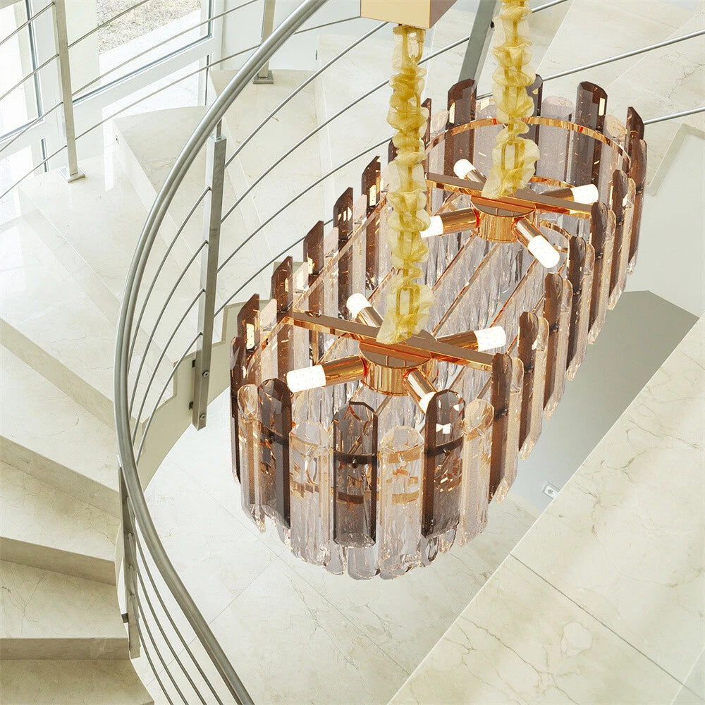 Nordic Crystal Tiered Chandelier