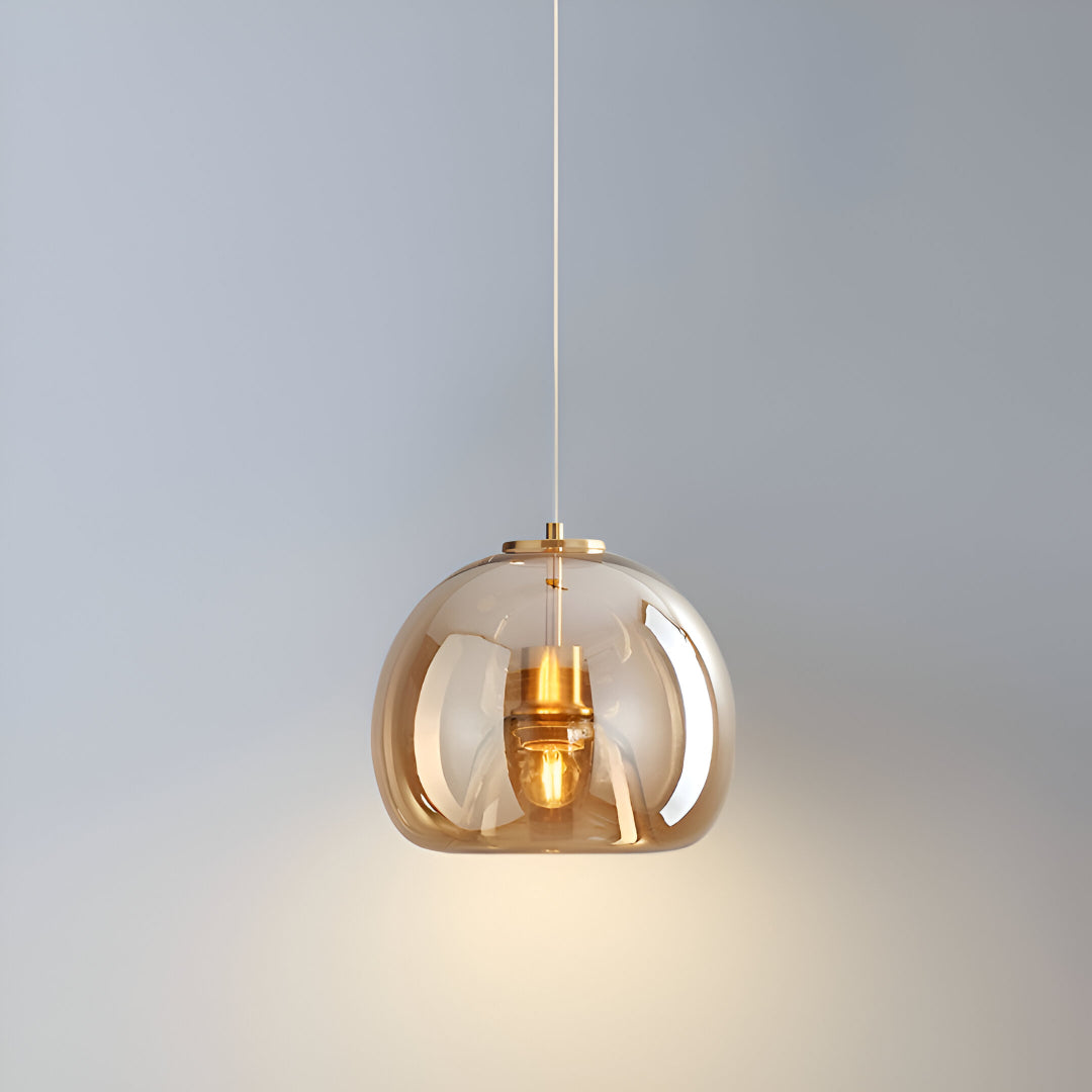 Nordic Minimalist Glass Stone LED Pendant Light