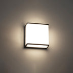 Modern Minimalist Rectangular Acrylic Sensor Solar IP65 Waterproof Outdoor Wall Light