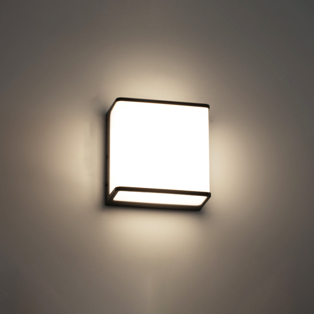 Modern Minimalist Rectangular Acrylic Sensor Solar IP65 Waterproof Outdoor Wall Light