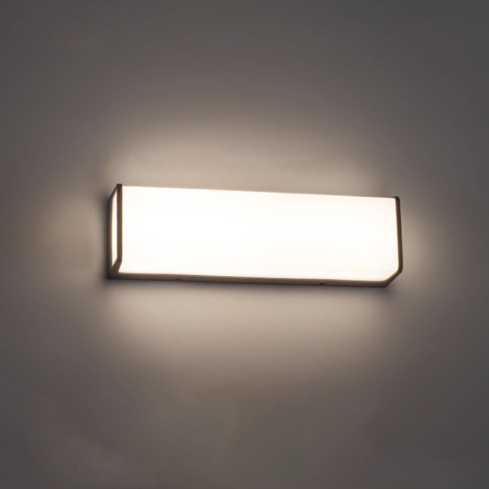 Modern Minimalist Rectangular Acrylic Sensor Solar IP65 Waterproof Outdoor Wall Light