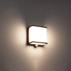 Modern Minimalist Rectangular Acrylic Sensor Solar IP65 Waterproof Outdoor Wall Light
