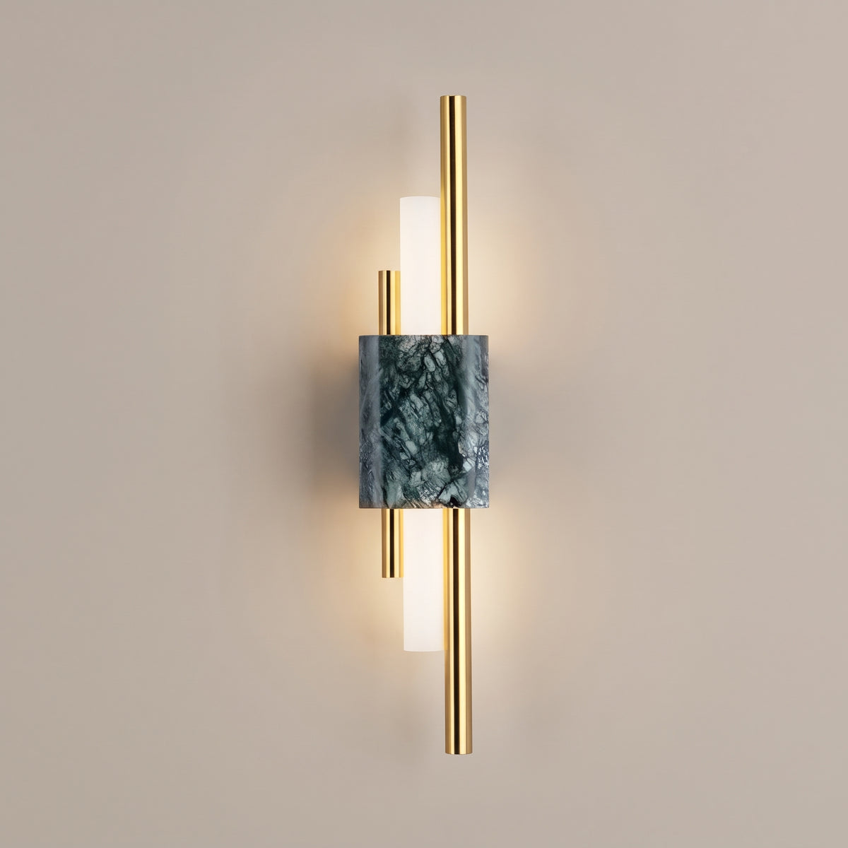 Refined Radiance Marble Accents Wall Light