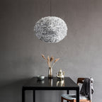 Lyra Feather Orb Modern Pendant Light