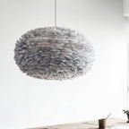 Lyra Feather Orb Modern Pendant Light