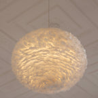 Lyra Feather Orb Modern Pendant Light