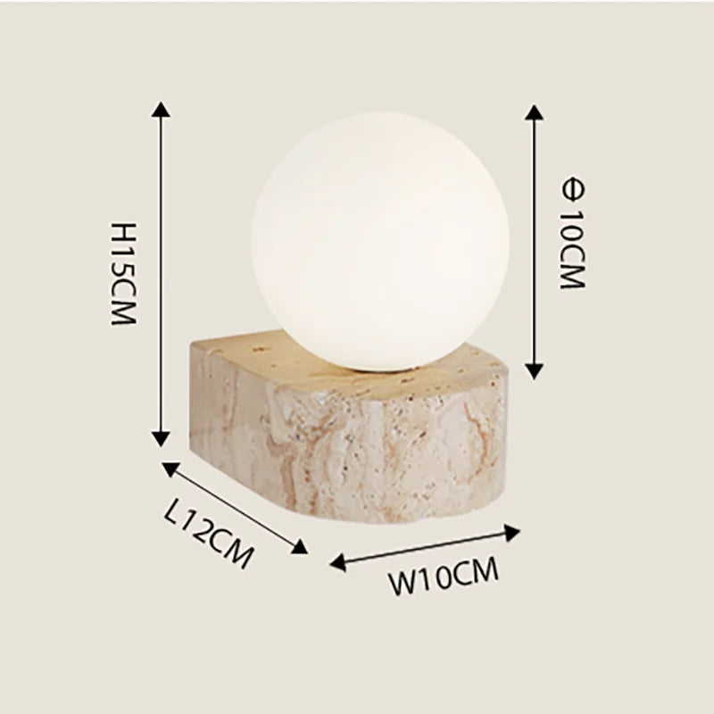 Travertine Hemisphere Wall Sconce